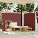vidaXL barna behúzható oldalsó napellenző 140 x 1000 cm