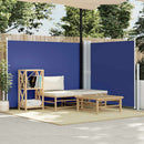 vidaXL kék behúzható oldalsó napellenző 140 x 1000 cm