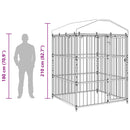 vidaXL kültéri kutyakennel tetővel 150 x 150 x 210 cm