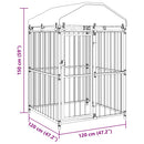 vidaXL kültéri kutyakennel tetővel 120 x 120 x 150 cm