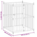 vidaXL kültéri kutyakennel 120 x 120 x 150 cm