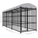 vidaXL kültéri kutyakennel tetővel 450 x 150 x 210 cm