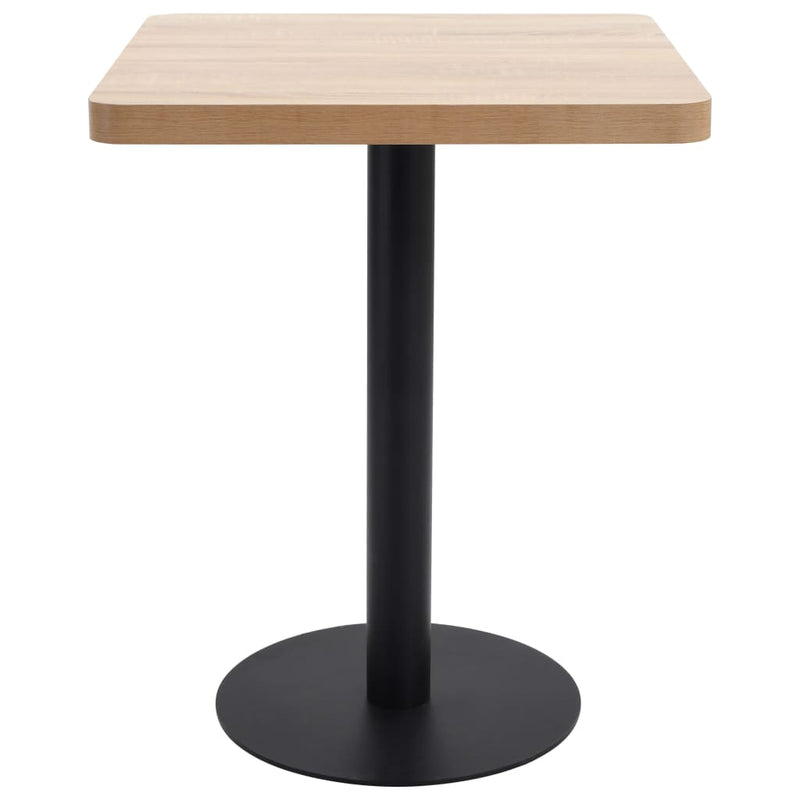 vidaXL világosbarna MDF bisztróasztal 60 x 60 cm