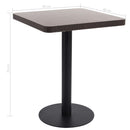 vidaXL sötétbarna MDF bisztróasztal 60 x 60 cm