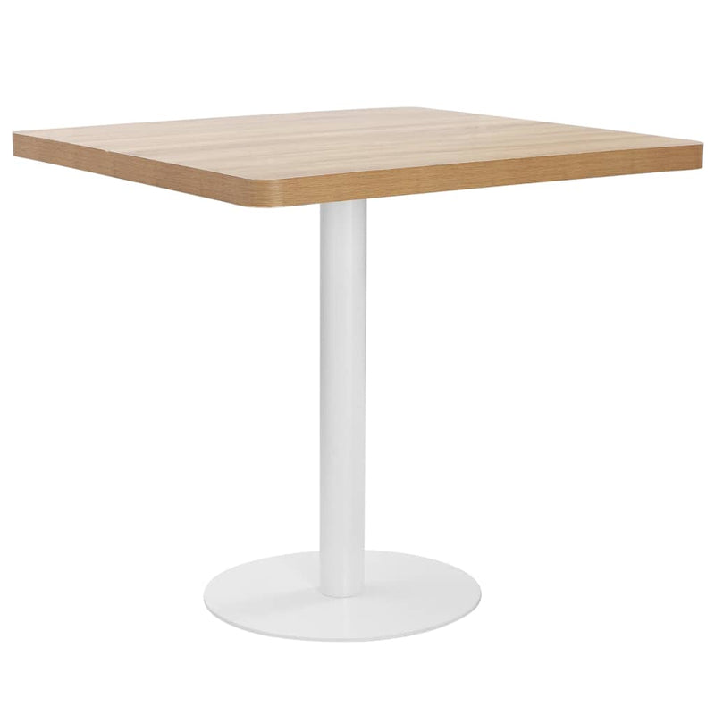vidaXL világosbarna MDF bisztróasztal 80 x 80 cm