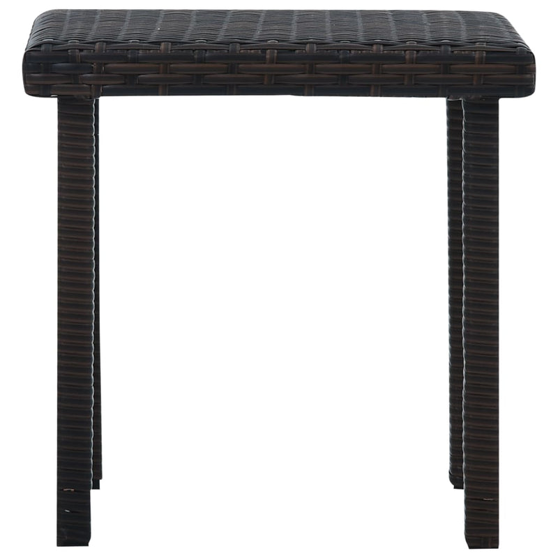 vidaXL barna polyrattan kerti teázóasztal 40 x 40 x 40 cm
