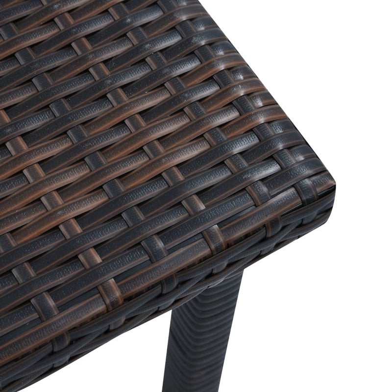 vidaXL barna polyrattan kerti teázóasztal 40 x 40 x 40 cm