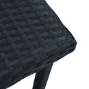 vidaXL fekete polyrattan kerti teázóasztal 40 x 40 x 40 cm