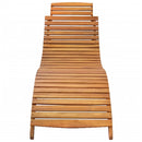 vidaXL | Napozóágy | 1-személy barna 55 x 184 x 64cm Tömör Akácfa