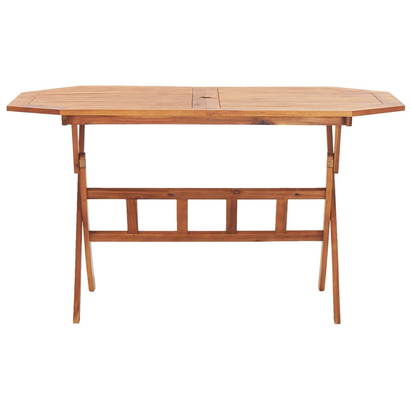 vidaXL tömör akácfa összecsukható kerti asztal 135 x 85 x 75 cm