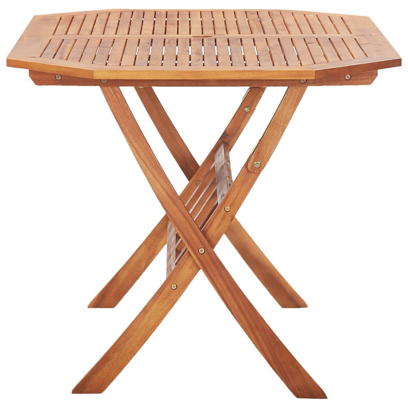 vidaXL tömör akácfa összecsukható kerti asztal 135 x 85 x 75 cm