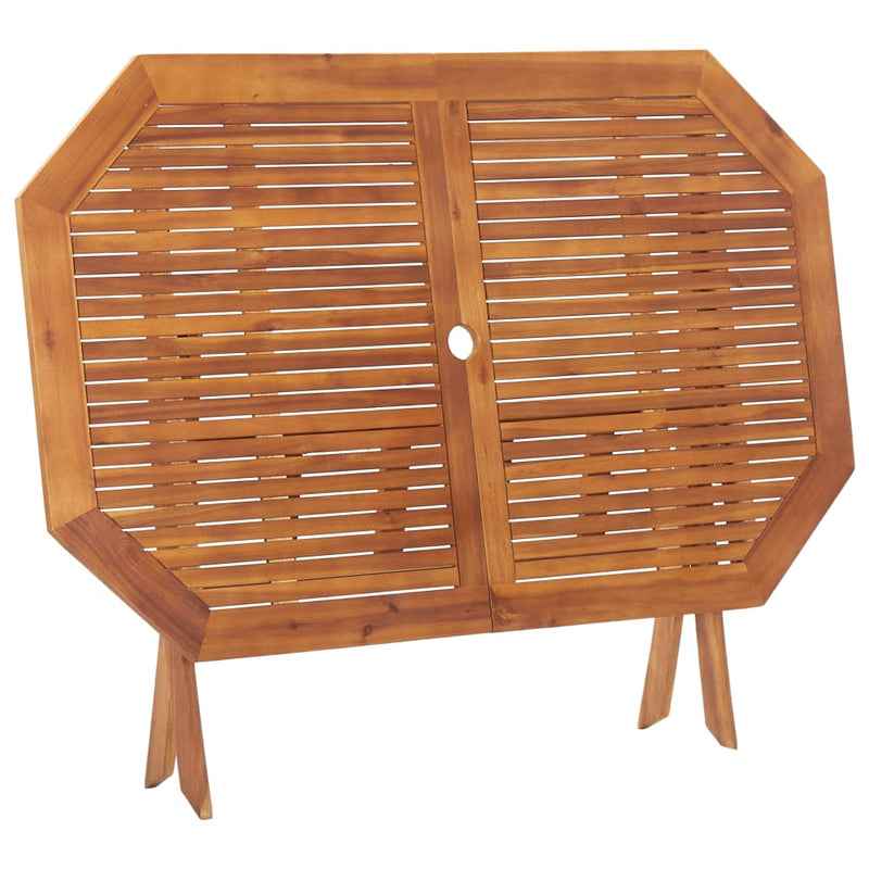 vidaXL tömör akácfa összecsukható kerti asztal 135 x 85 x 75 cm