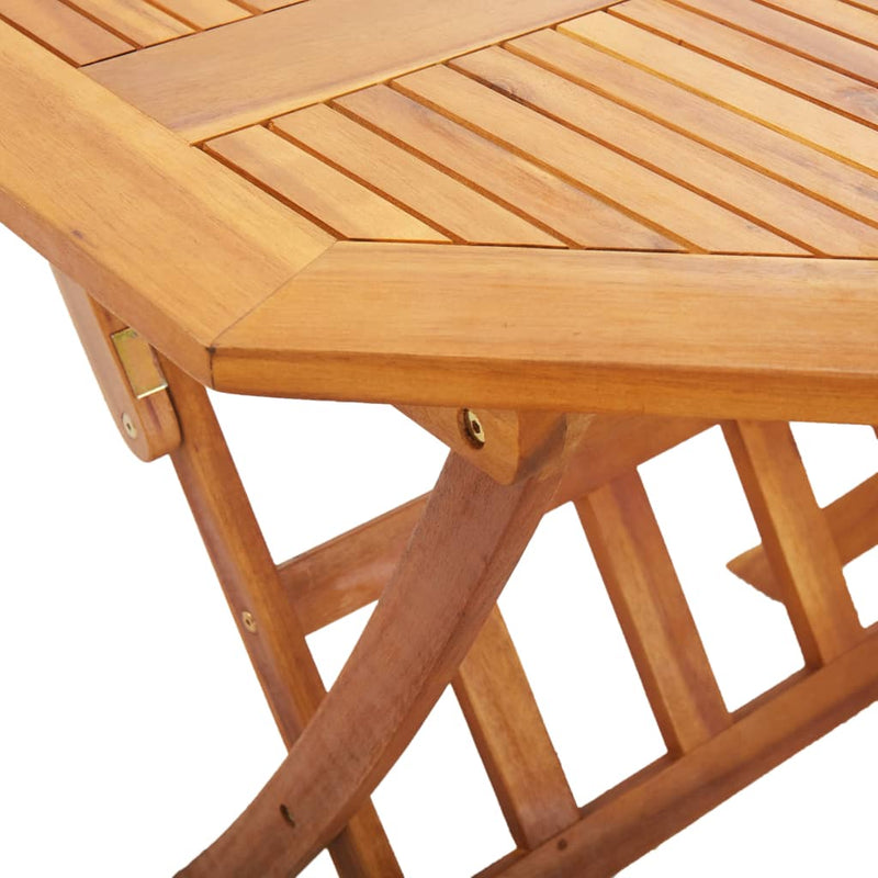 vidaXL tömör akácfa összecsukható kerti asztal 135 x 85 x 75 cm