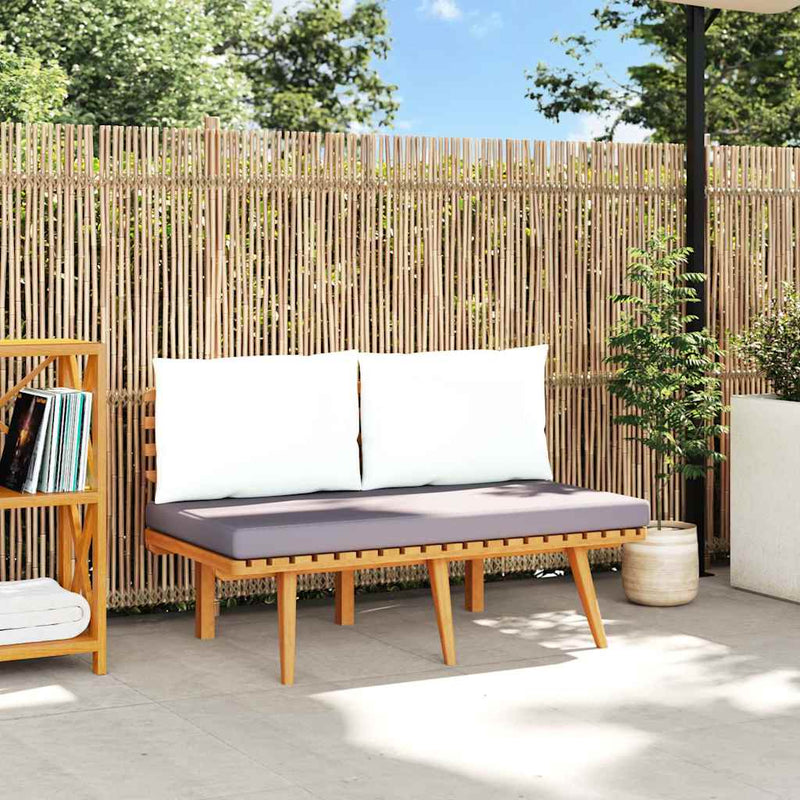 vidaXL tömör akácfa kerti pad párnákkal 115 cm