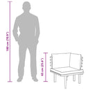 vidaXL tömör akácfa kerti sarokkanapé párnákkal