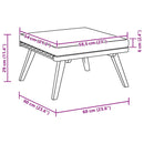vidaXL tömör akácfa kerti lábzsámoly párnával 60 x 60 x 29 cm