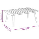 vidaXL tömör akácfa kerti dohányzóasztal 90 x 55 x 35 cm