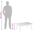 vidaXL tömör akácfa kerti dohányzóasztal 90 x 55 x 35 cm