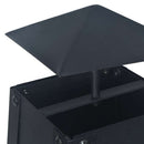 vidaXL fekete acél tűzrakó 35 x 35 x 99 cm