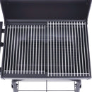 vidaXL fekete faszén tüzelésű grillsütő alsó polccal