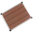 vidaXL barna WPC és rozsdamentes acél kültéri zuhanytálca 80 x 62 cm