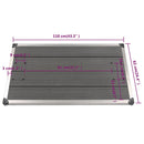 vidaXL szürke WPC rozsdamentes acél kültéri zuhanytálca 110 x 62 cm