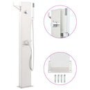 vidaXL rozsdamentes acél kerti zuhanycsaptelep 110 cm