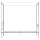 vidaXL fehér fém baldachinos ágykeret 90 x 200 cm