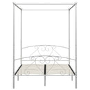 vidaXL fehér fém baldachinos ágykeret 140 x 200 cm