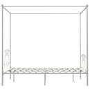 vidaXL fehér fém baldachinos ágykeret 140 x 200 cm