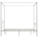 vidaXL fehér fém baldachinos ágykeret 160 x 200 cm