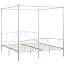 vidaXL fehér fém baldachinos ágykeret 180 x 200 cm