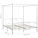 vidaXL fehér fém baldachinos ágykeret 180 x 200 cm