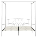 vidaXL fehér fém baldachinos ágykeret 200 x 200 cm