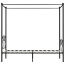 vidaXL fekete fém baldachinos ágykeret 100 x 200 cm