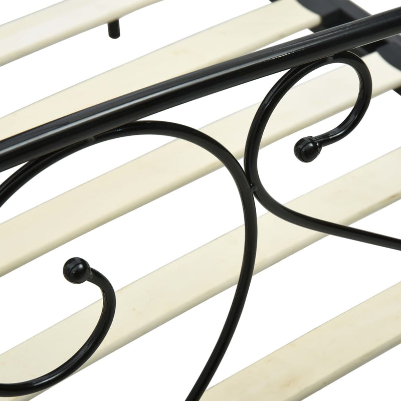 vidaXL fekete fém baldachinos ágykeret 160 x 200 cm