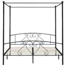 vidaXL fekete fém baldachinos ágykeret 200 x 200 cm