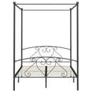 vidaXL szürke fém baldachinos ágykeret 160 x 200 cm