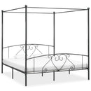 vidaXL szürke fém baldachinos ágykeret 200 x 200 cm