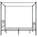 vidaXL szürke fém baldachinos ágykeret 200 x 200 cm