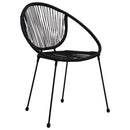 vidaXL 2 db fekete PVC rattan kerti szék