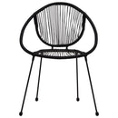 vidaXL 2 db fekete PVC rattan kerti szék