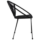 vidaXL 2 db fekete PVC rattan kerti szék