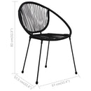 vidaXL 2 db fekete PVC rattan kerti szék