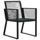 vidaXL 2 db fekete PVC rattan kerti szék