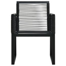vidaXL 2 db fekete PVC rattan kerti szék