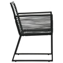vidaXL 2 db fekete PVC rattan kerti szék
