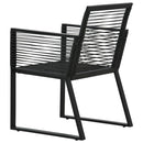 vidaXL 2 db fekete PVC rattan kerti szék