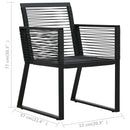 vidaXL 2 db fekete PVC rattan kerti szék