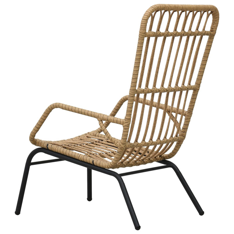 vidaXL világosbarna polyrattan kerti szék